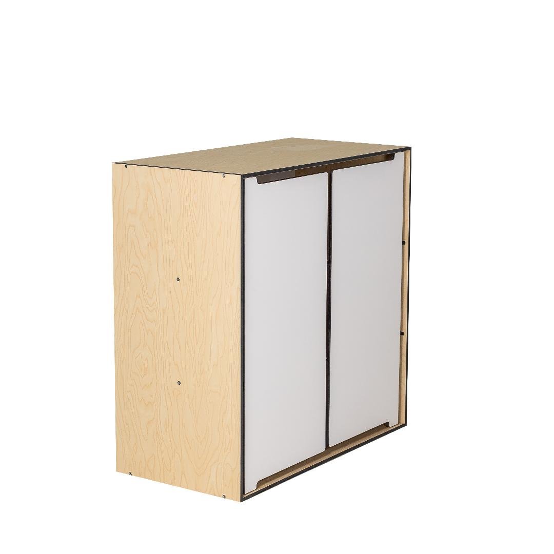 Meuble bas 2 portes 2 étagères