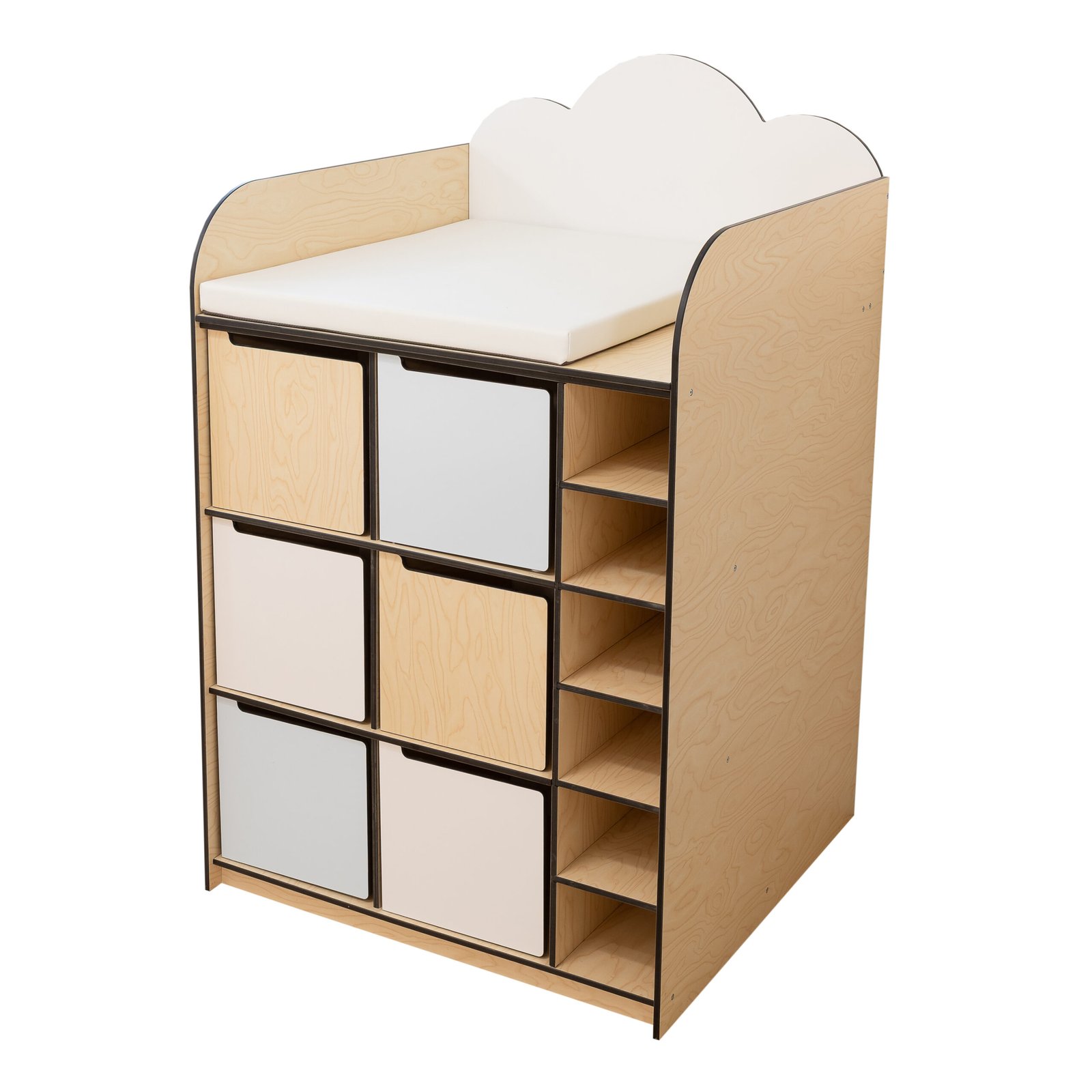 meuble de déshabillage 6 casiers et 6 range chaussures nuage